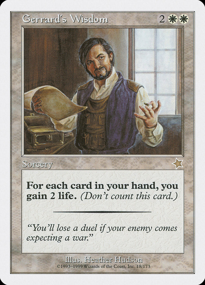Gerrard's Wisdom [Starter 1999] MTG Single Magic: The Gathering    | Red Claw Gaming