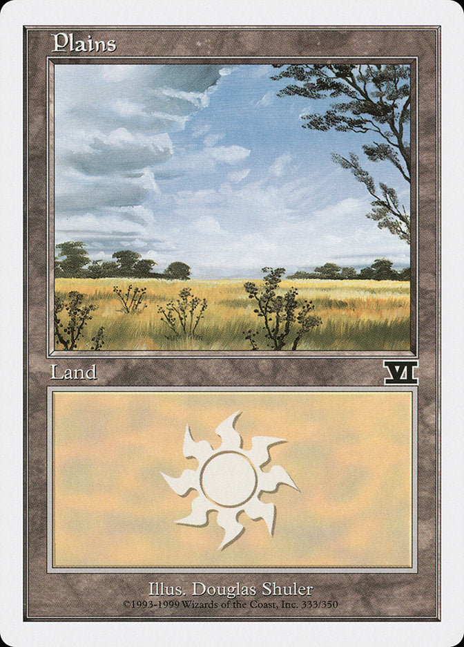 Plains (333) [Classic Sixth Edition] MTG Single Magic: The Gathering    | Red Claw Gaming