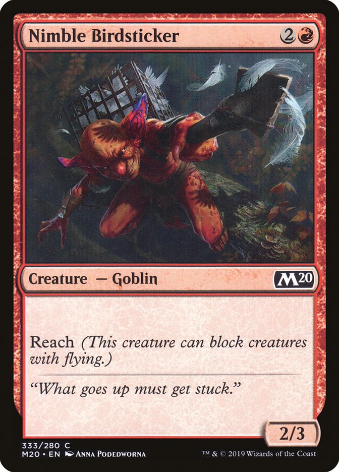 Nimble Birdsticker [Core Set 2020] MTG Single Magic: The Gathering    | Red Claw Gaming