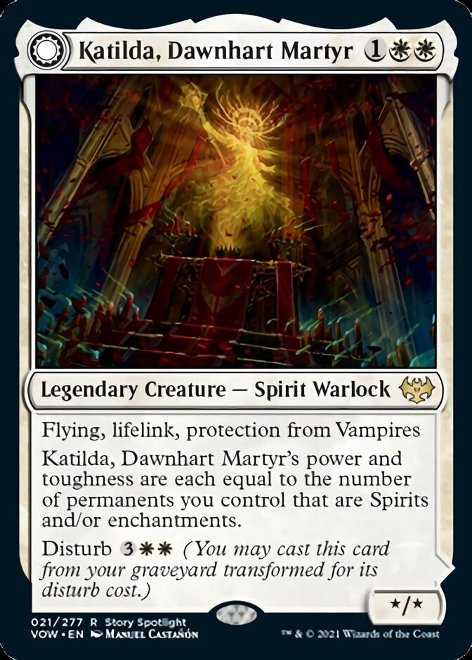 Katilda, Dawnhart Martyr // Katilda's Rising Dawn [Innistrad: Crimson Vow] MTG Single Magic: The Gathering    | Red Claw Gaming