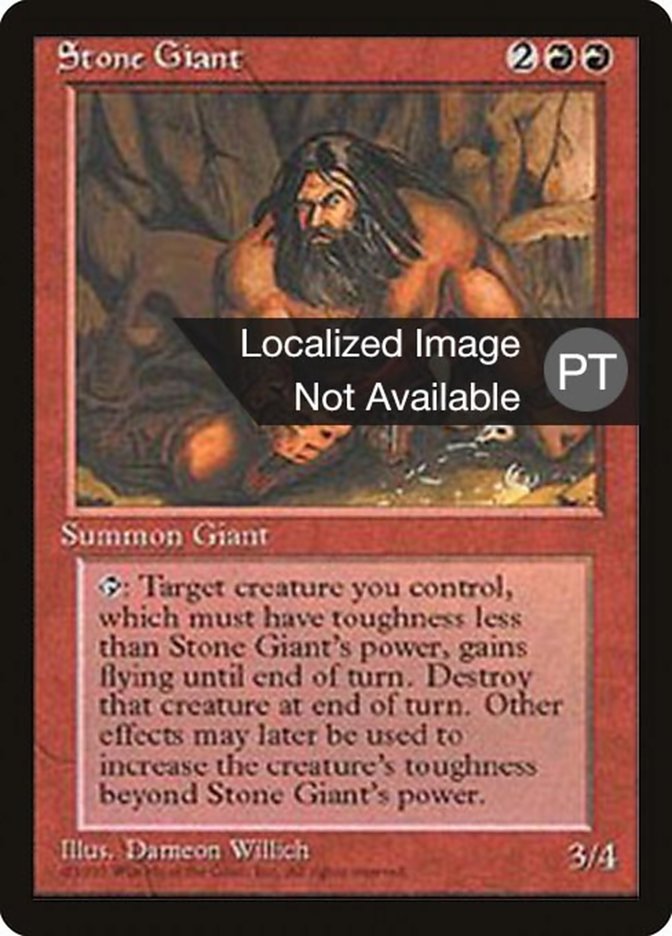 Stone Giant [Fourth Edition (Foreign Black Border)] MTG Single Magic: The Gathering    | Red Claw Gaming