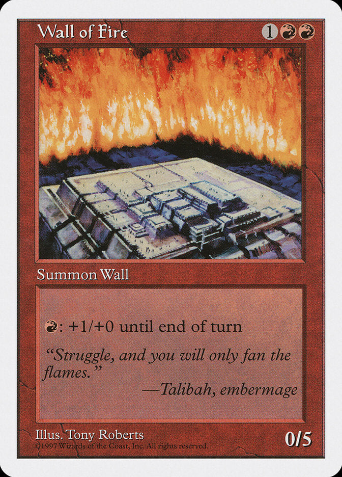 Wall of Fire [Fifth Edition] MTG Single Magic: The Gathering    | Red Claw Gaming