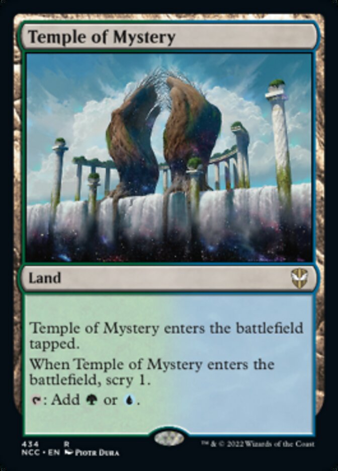 Temple of Mystery [Streets of New Capenna Commander] MTG Single Magic: The Gathering    | Red Claw Gaming