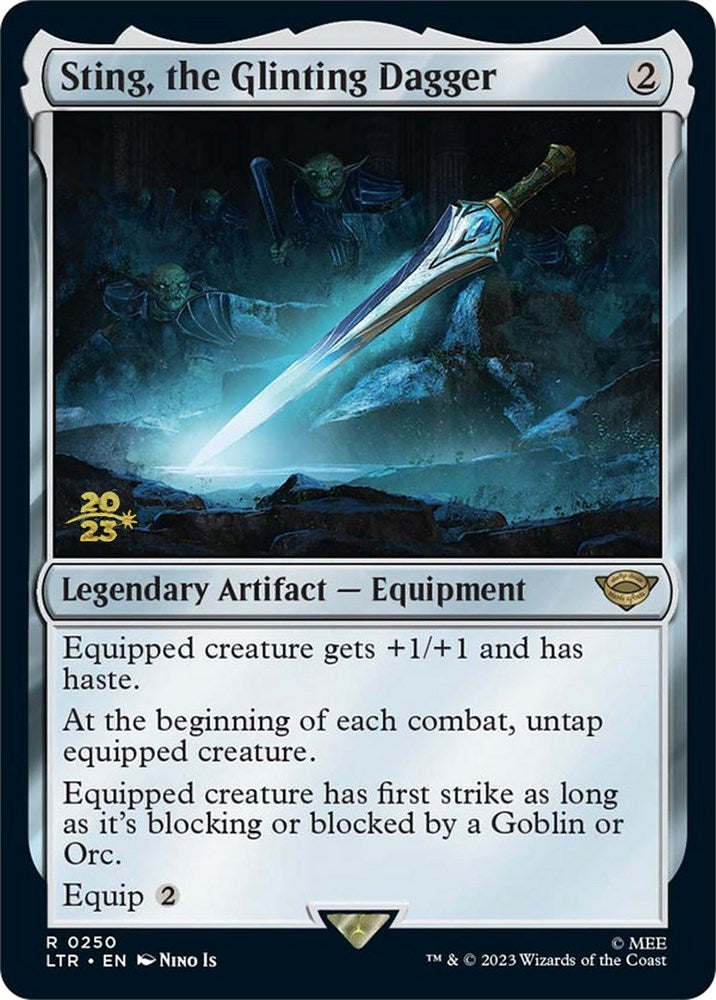 Sting, the Glinting Dagger [The Lord of the Rings: Tales of Middle-Earth Prerelease Promos] MTG Single Magic: The Gathering    | Red Claw Gaming