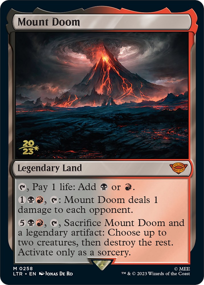 Mount Doom [The Lord of the Rings: Tales of Middle-Earth Prerelease Promos] MTG Single Magic: The Gathering    | Red Claw Gaming