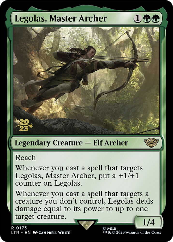 Legolas, Master Archer [The Lord of the Rings: Tales of Middle-Earth Prerelease Promos] MTG Single Magic: The Gathering    | Red Claw Gaming