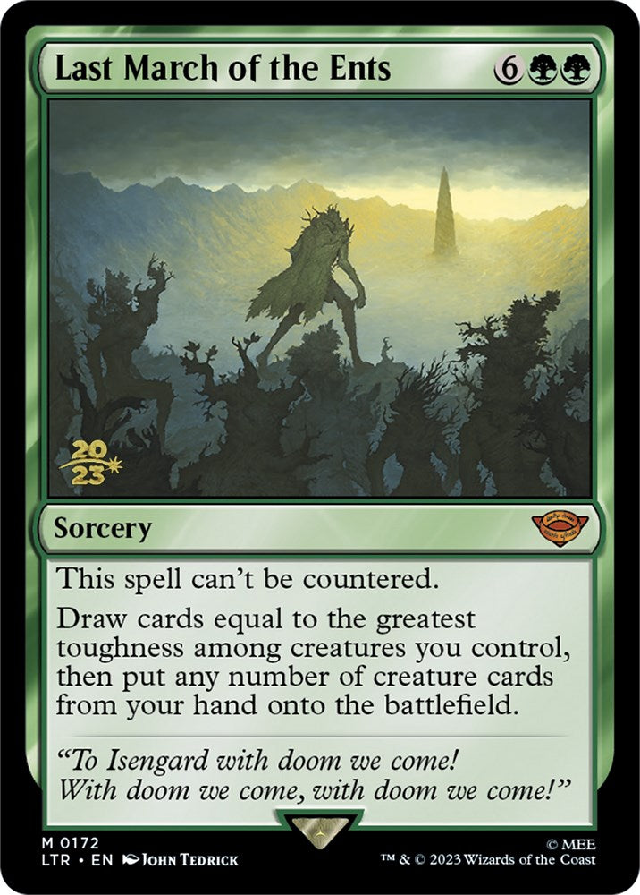 Last March of the Ents [The Lord of the Rings: Tales of Middle-Earth Prerelease Promos] MTG Single Magic: The Gathering    | Red Claw Gaming