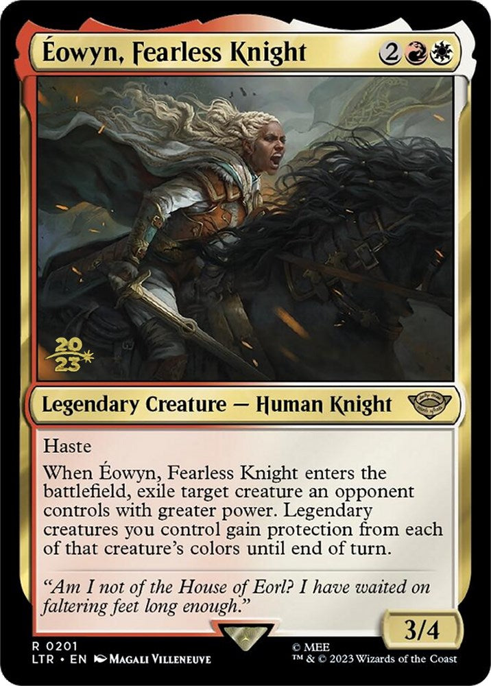 Eowyn, Fearless Knight [The Lord of the Rings: Tales of Middle-Earth Prerelease Promos] MTG Single Magic: The Gathering    | Red Claw Gaming