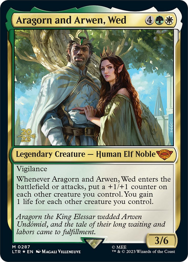 Aragorn and Arwen, Wed [The Lord of the Rings: Tales of Middle-Earth Prerelease Promos] MTG Single Magic: The Gathering    | Red Claw Gaming