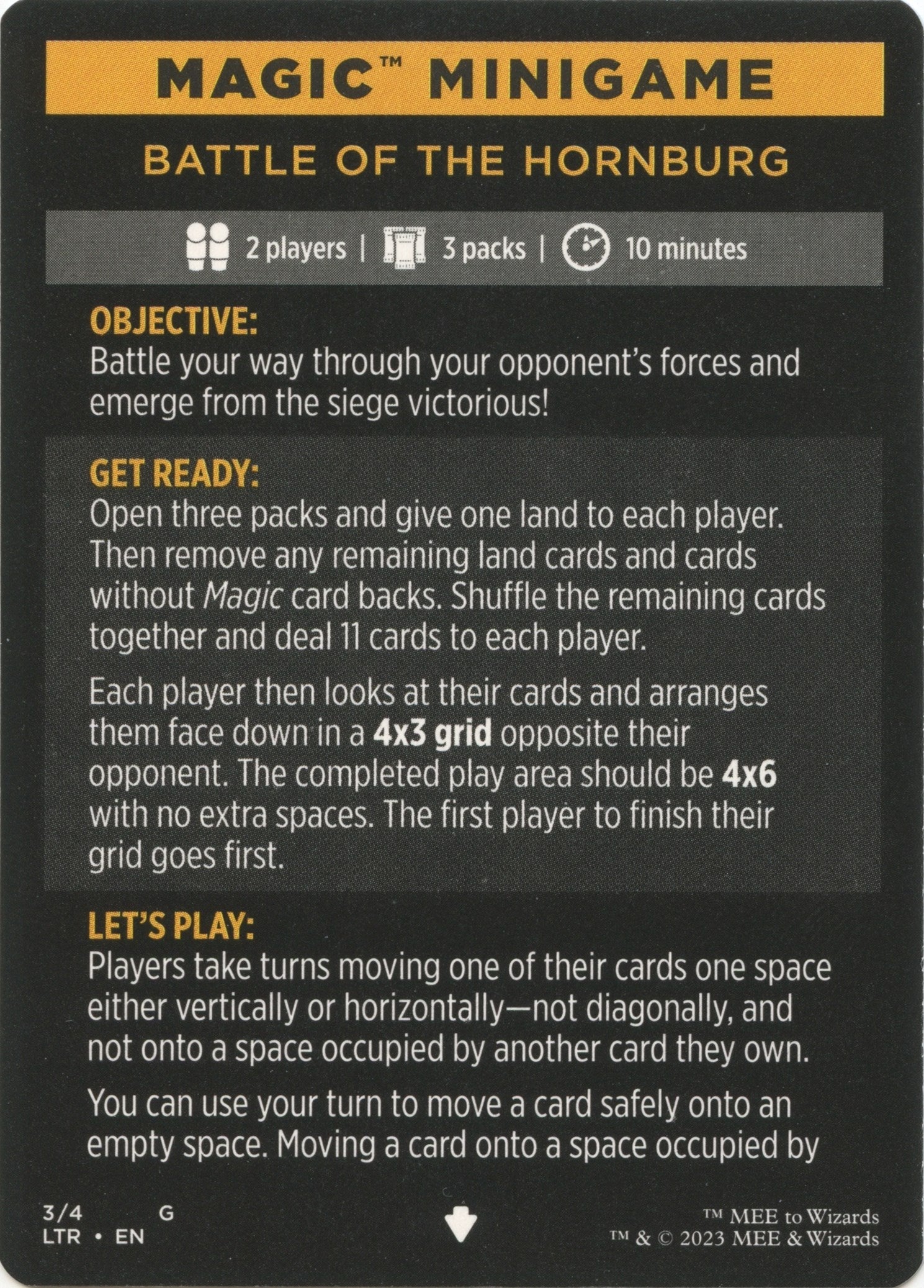 Battle of the Hornburg (Magic Minigame) [The Lord of the Rings: Tales of Middle-Earth Minigame] MTG Single Magic: The Gathering    | Red Claw Gaming