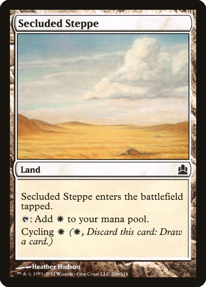 Secluded Steppe [Commander 2011] MTG Single Magic: The Gathering    | Red Claw Gaming