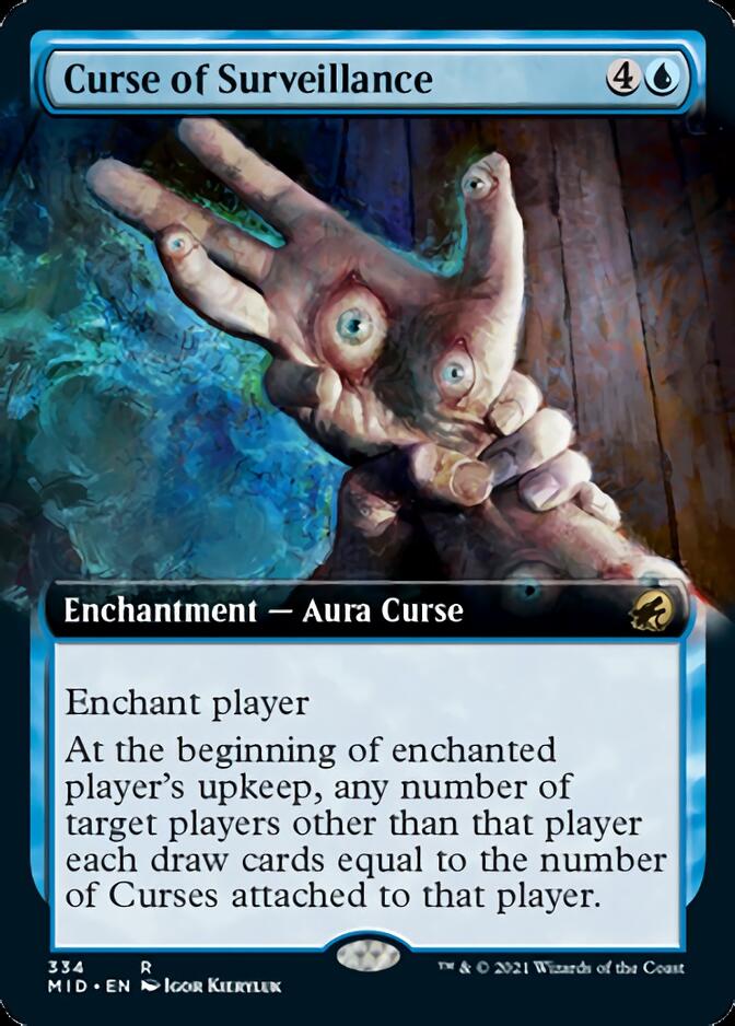 Curse of Surveillance (Extended Art) [Innistrad: Midnight Hunt] MTG Single Magic: The Gathering    | Red Claw Gaming