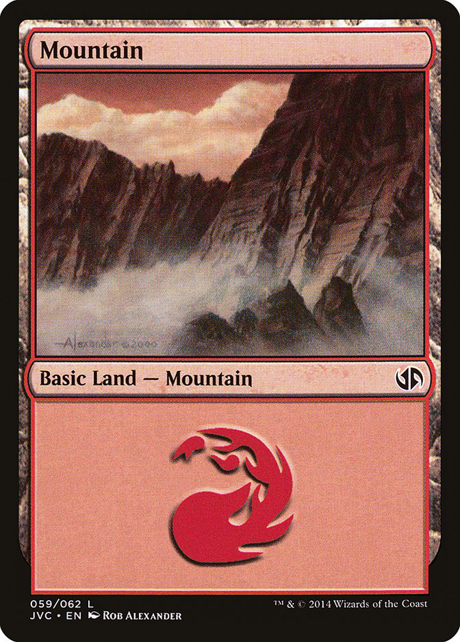 Mountain (59) [Duel Decks Anthology] MTG Single Magic: The Gathering    | Red Claw Gaming