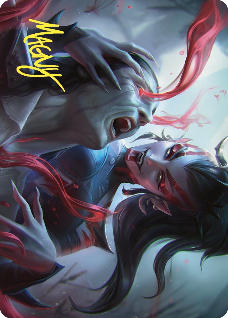 Exsanguinate Art Card (Gold-Stamped Signature) [Commander Masters Art Series] MTG Single Magic: The Gathering    | Red Claw Gaming