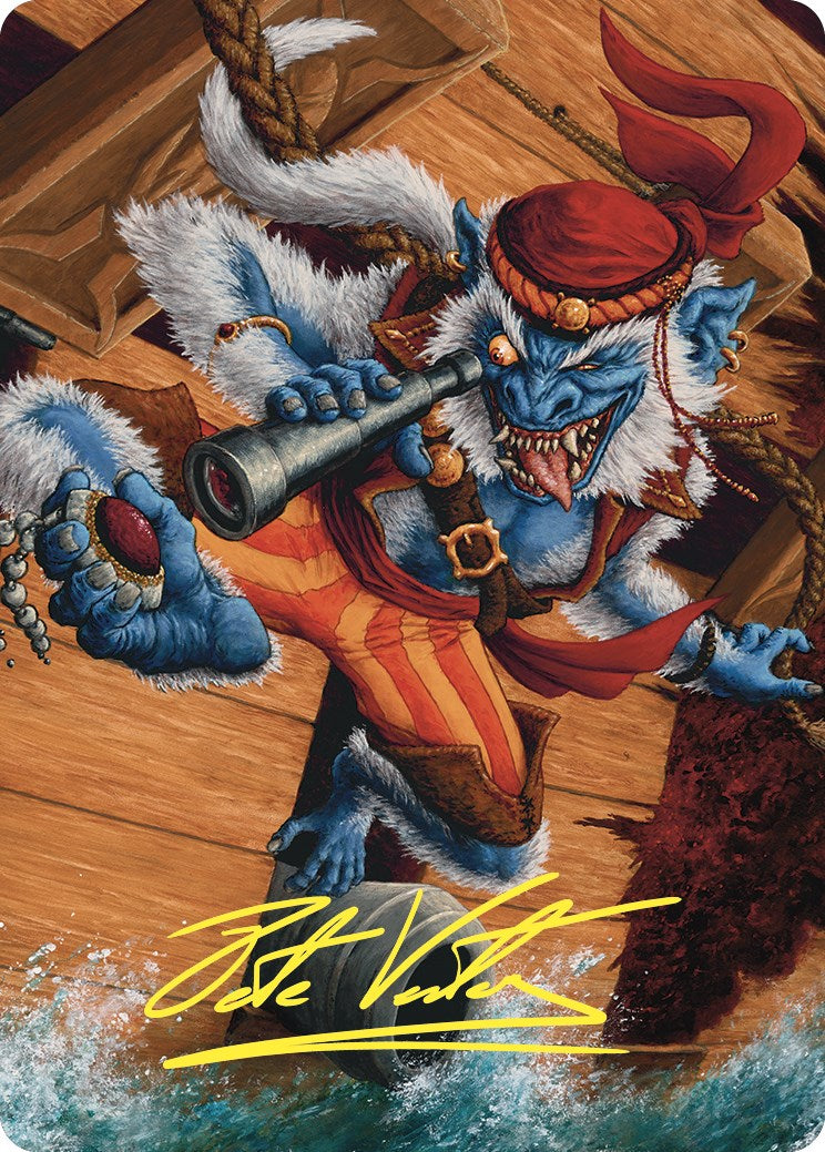 Treasure Nabber Art Card (Gold-Stamped Signature) [Commander Masters Art Series] MTG Single Magic: The Gathering    | Red Claw Gaming