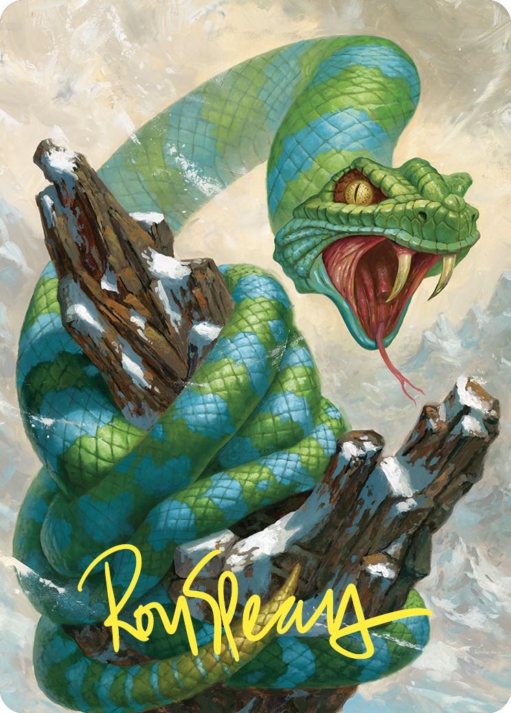 Ohran Frostfang Art Card (Gold-Stamped Signature) [Commander Masters Art Series] MTG Single Magic: The Gathering    | Red Claw Gaming