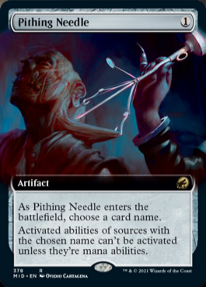 Pithing Needle (Extended Art) [Innistrad: Midnight Hunt] MTG Single Magic: The Gathering    | Red Claw Gaming