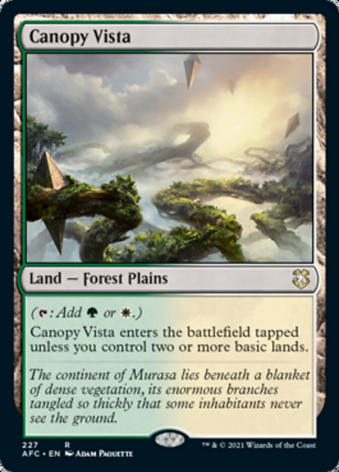 Canopy Vista [Dungeons & Dragons: Adventures in the Forgotten Realms Commander] MTG Single Magic: The Gathering    | Red Claw Gaming