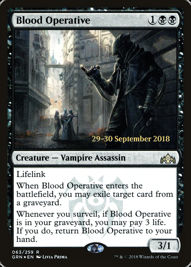 Blood Operative [Guilds of Ravnica Prerelease Promos] MTG Single Magic: The Gathering    | Red Claw Gaming