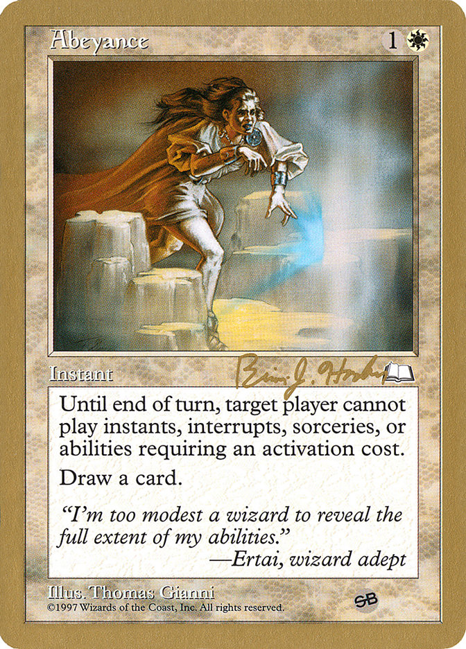 Abeyance (Brian Hacker) (SB) [World Championship Decks 1998] MTG Single Magic: The Gathering    | Red Claw Gaming