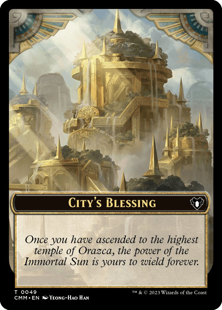 City's Blessing // Dragon Egg Double-Sided Token [Commander Masters Tokens] MTG Single Magic: The Gathering    | Red Claw Gaming