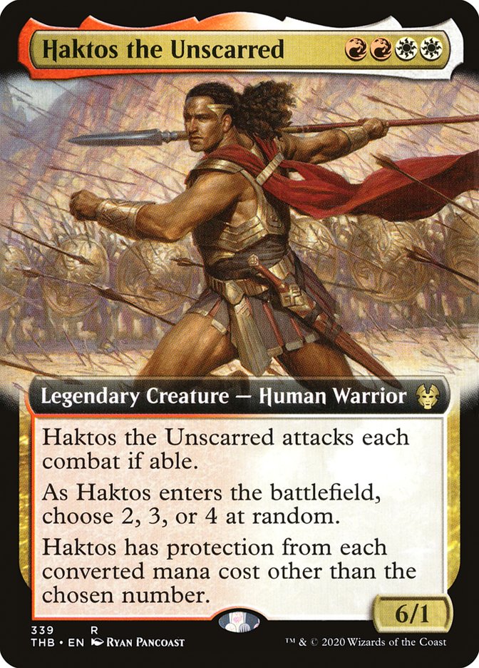 Haktos the Unscarred (Extended Art) [Theros Beyond Death] MTG Single Magic: The Gathering    | Red Claw Gaming