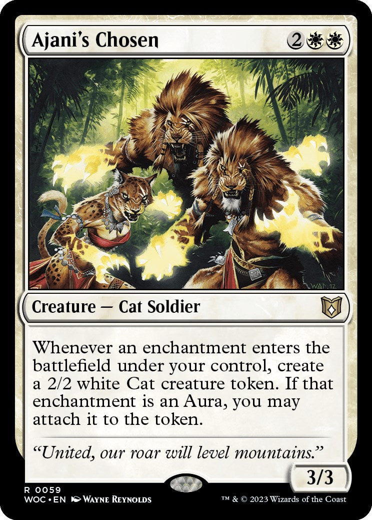 Ajani's Chosen [Wilds of Eldraine Commander] MTG Single Magic: The Gathering    | Red Claw Gaming