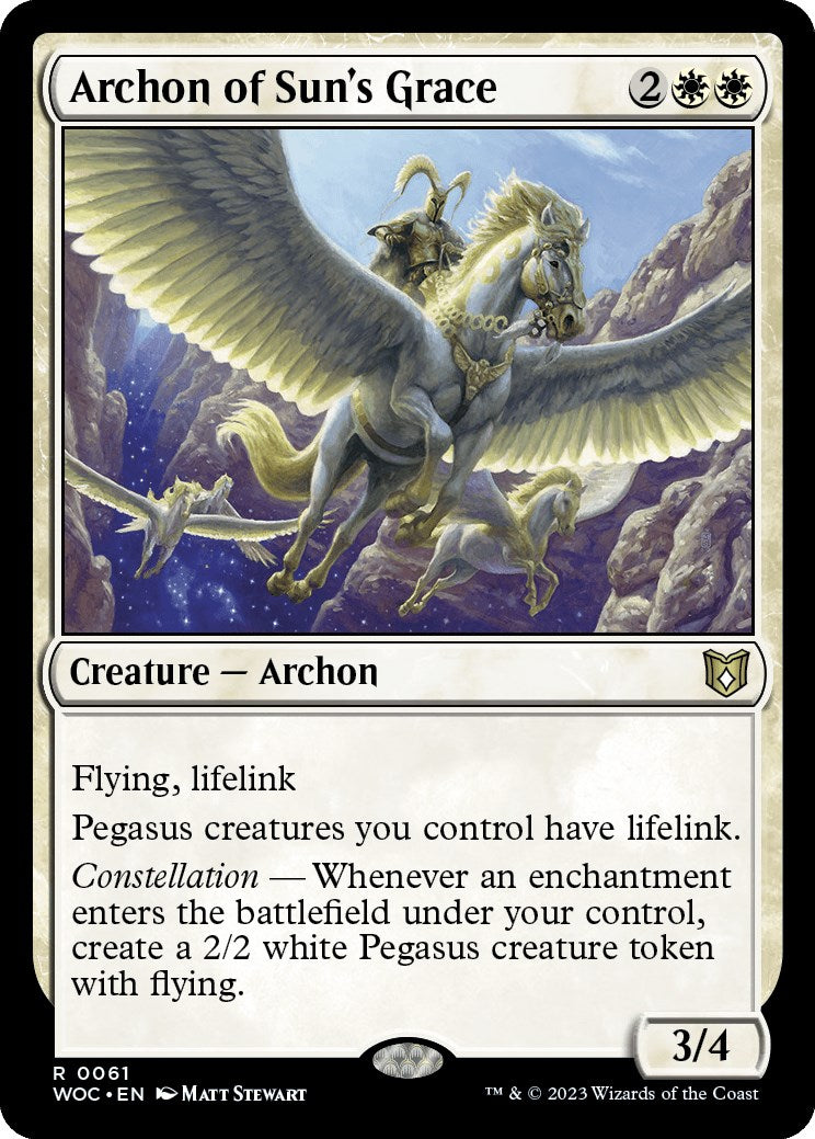 Archon of Sun's Grace [Wilds of Eldraine Commander] MTG Single Magic: The Gathering    | Red Claw Gaming