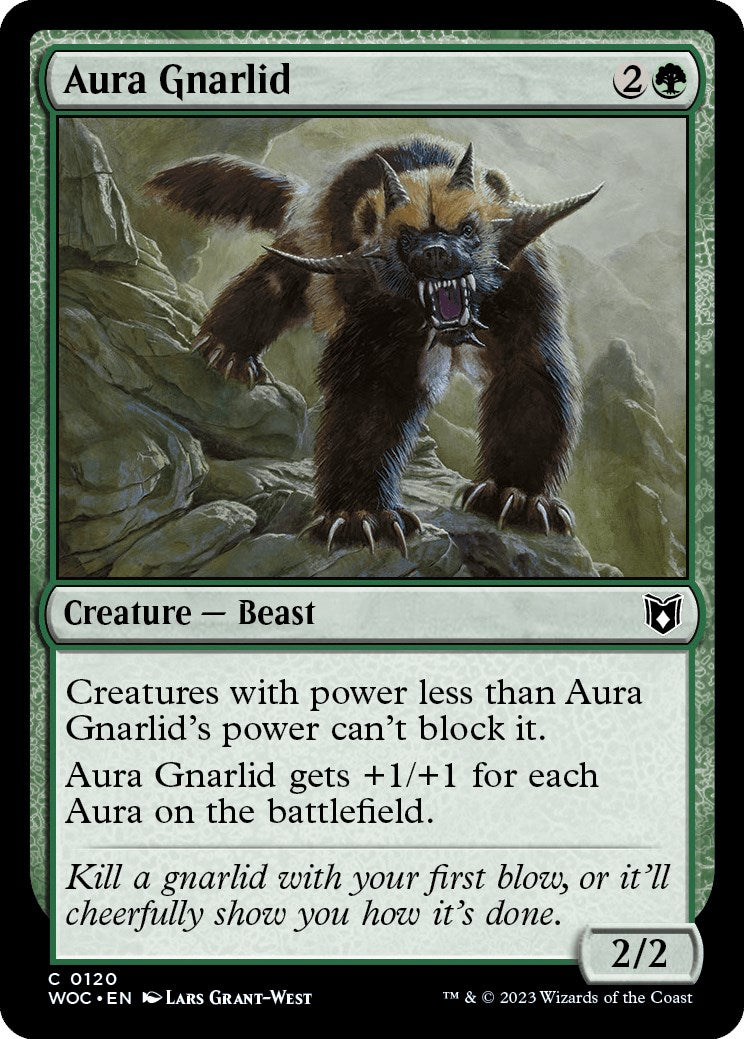 Aura Gnarlid [Wilds of Eldraine Commander] MTG Single Magic: The Gathering    | Red Claw Gaming