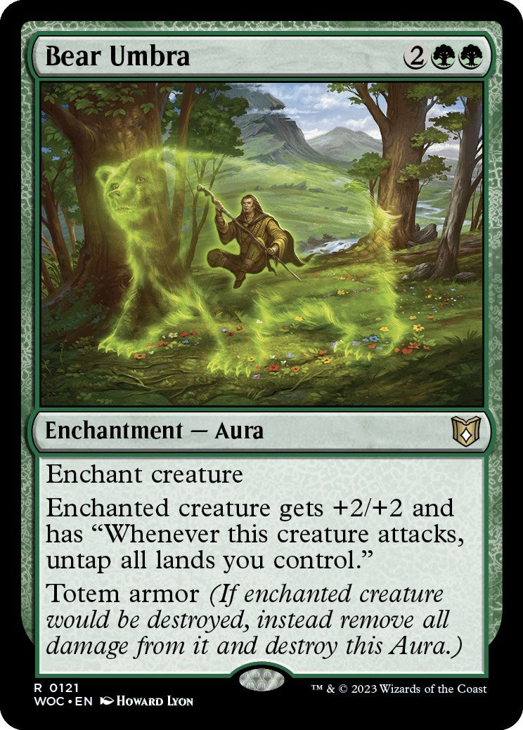 Bear Umbra [Wilds of Eldraine Commander] MTG Single Magic: The Gathering    | Red Claw Gaming
