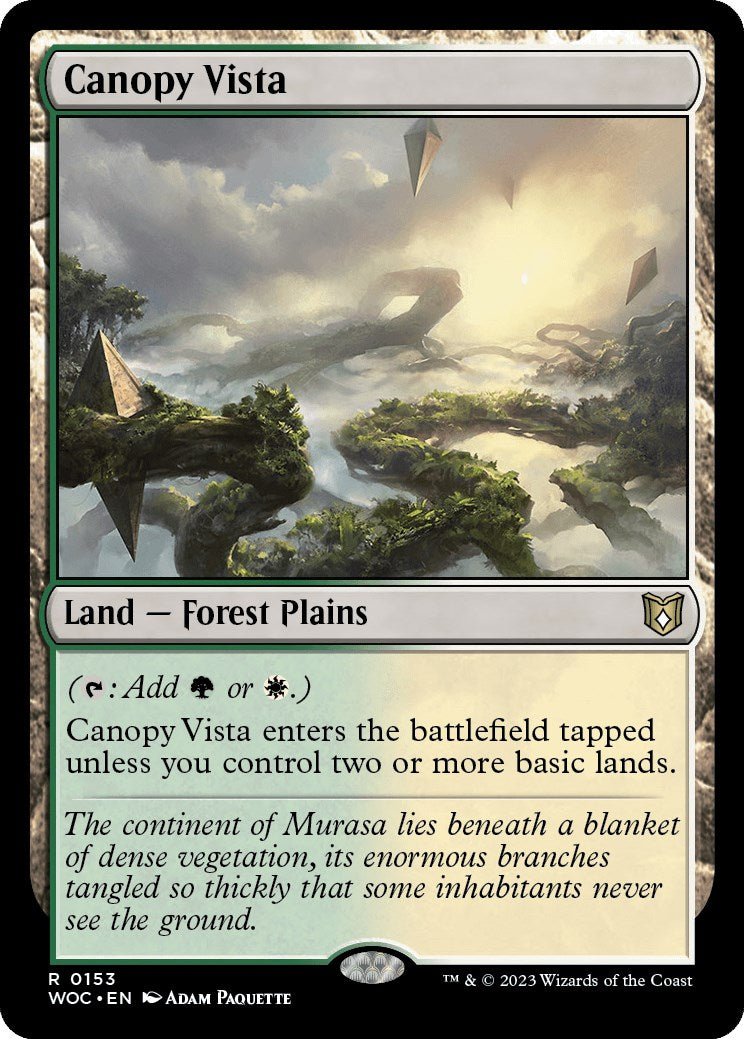 Canopy Vista [Wilds of Eldraine Commander] MTG Single Magic: The Gathering    | Red Claw Gaming