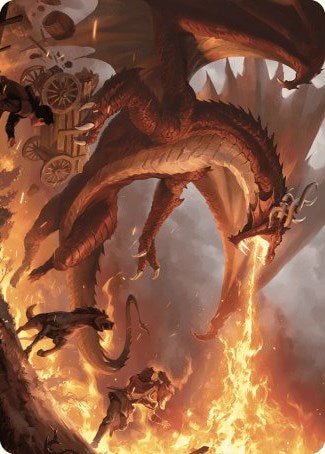 Realm-Scorcher Hellkite Art Card [Wilds of Eldraine Art Series] MTG Single Magic: The Gathering    | Red Claw Gaming