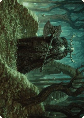 Mosswood Dreadknight Art Card [Wilds of Eldraine Art Series] MTG Single Magic: The Gathering    | Red Claw Gaming