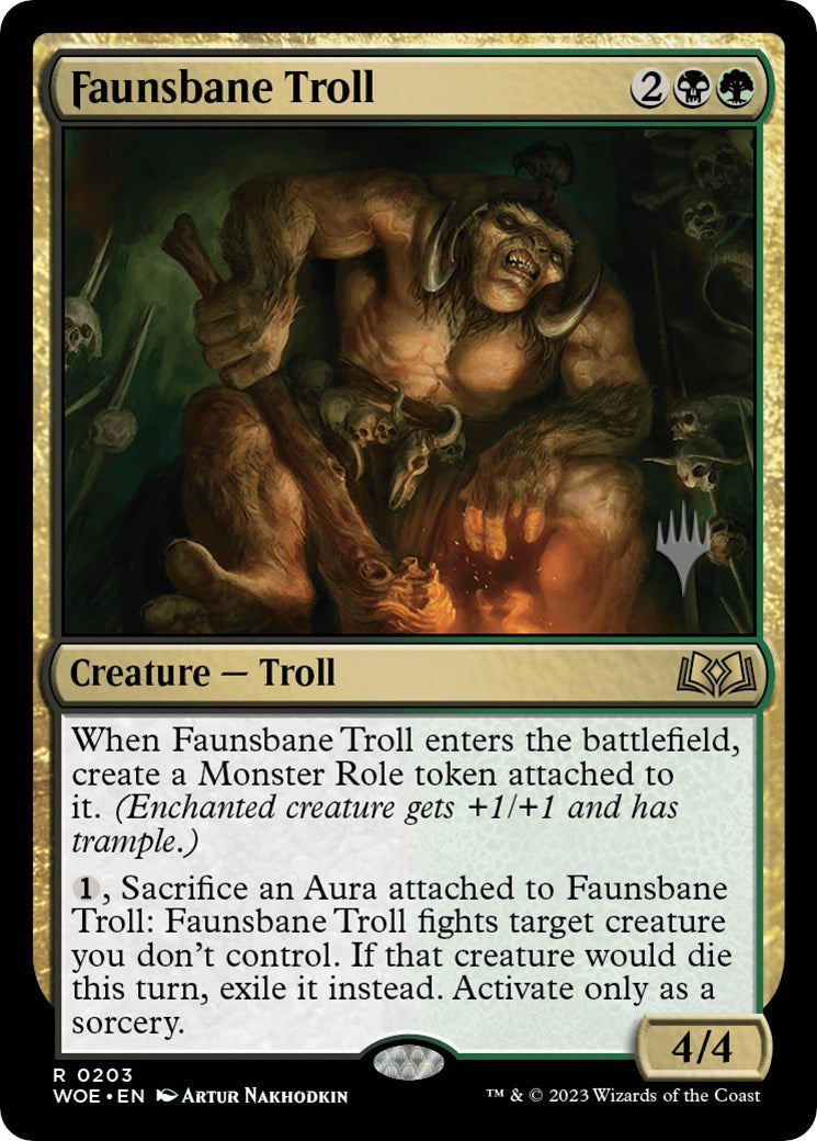 Faunsbane Troll (Promo Pack) [Wilds of Eldraine Promos] MTG Single Magic: The Gathering    | Red Claw Gaming