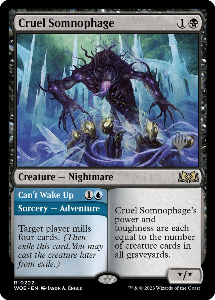 Cruel Somnophage // Can't Wake Up (Promo Pack) [Wilds of Eldraine Promos] MTG Single Magic: The Gathering    | Red Claw Gaming
