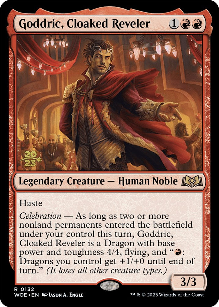 Goddric, Cloaked Reveler [Wilds of Eldraine Prerelease Promos] MTG Single Magic: The Gathering    | Red Claw Gaming