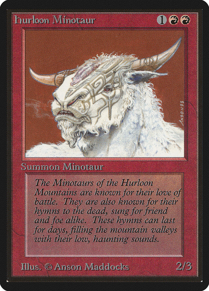 Hurloon Minotaur [Beta Edition] MTG Single Magic: The Gathering    | Red Claw Gaming