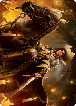 Seasoned Cathar Art Card (Gold-Stamped Signature) [Innistrad: Midnight Hunt Art Series] MTG Single Magic: The Gathering    | Red Claw Gaming