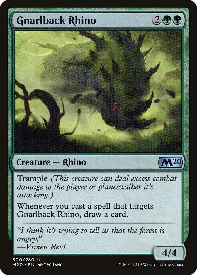 Gnarlback Rhino [Core Set 2020] MTG Single Magic: The Gathering    | Red Claw Gaming