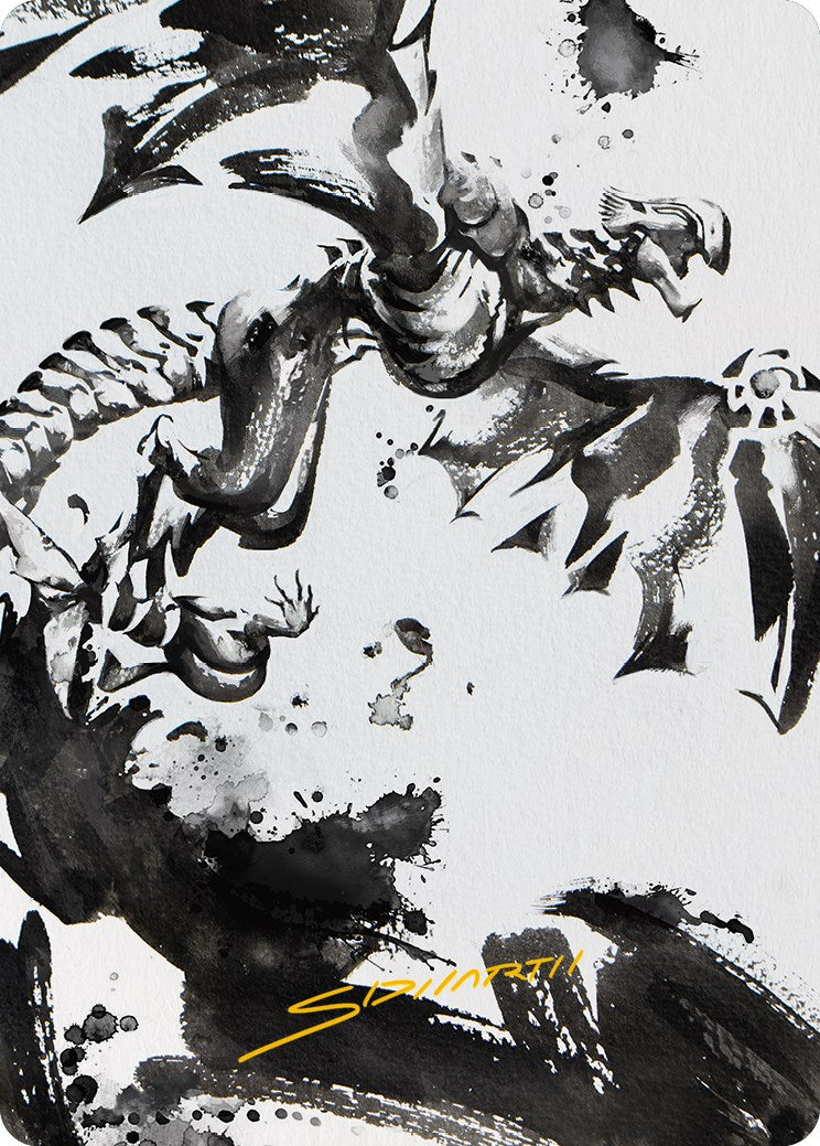 Quicksilver Fisher Art Card (Gold-Stamped Signature) [Phyrexia: All Will Be One Art Series] MTG Single Magic: The Gathering    | Red Claw Gaming