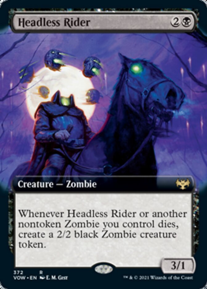 Headless Rider (Extended Art) [Innistrad: Crimson Vow] MTG Single Magic: The Gathering    | Red Claw Gaming