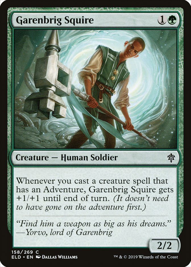 Garenbrig Squire [Throne of Eldraine] MTG Single Magic: The Gathering    | Red Claw Gaming