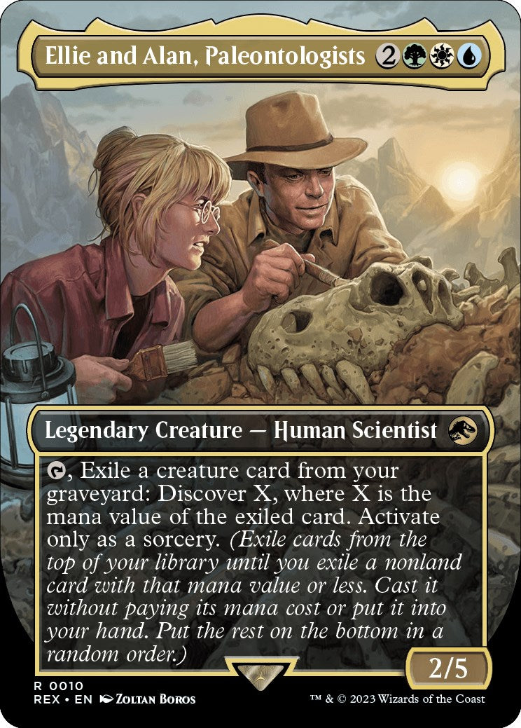Ellie and Alan, Paleontologists (Borderless) [Jurassic World Collection] MTG Single Magic: The Gathering    | Red Claw Gaming