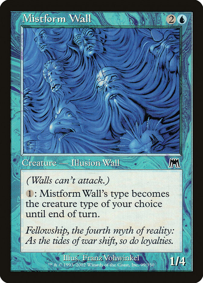 Mistform Wall [Onslaught] MTG Single Magic: The Gathering    | Red Claw Gaming