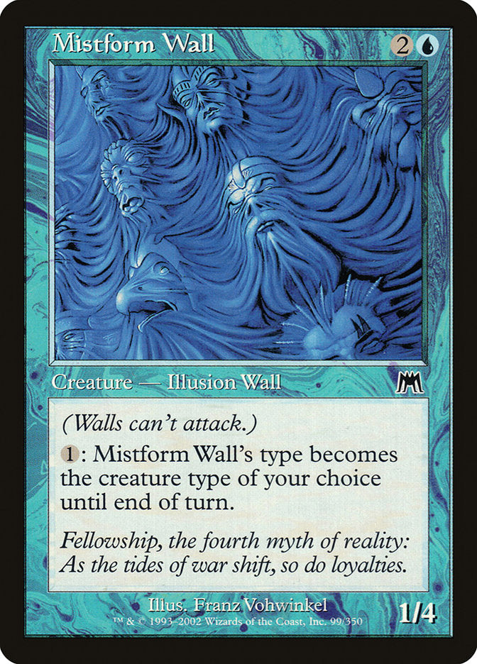 Mistform Wall [Onslaught] MTG Single Magic: The Gathering    | Red Claw Gaming