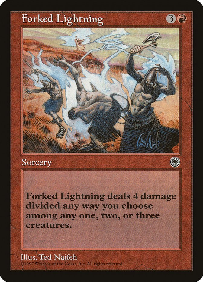 Forked Lightning [Portal] MTG Single Magic: The Gathering    | Red Claw Gaming