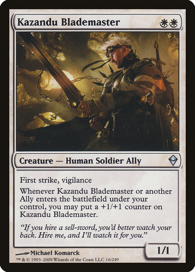 Kazandu Blademaster [Zendikar] MTG Single Magic: The Gathering    | Red Claw Gaming