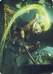 Contest of Claws Art Card (Gold-Stamped Signature) [The Lost Caverns of Ixalan Art Series] MTG Single Magic: The Gathering    | Red Claw Gaming