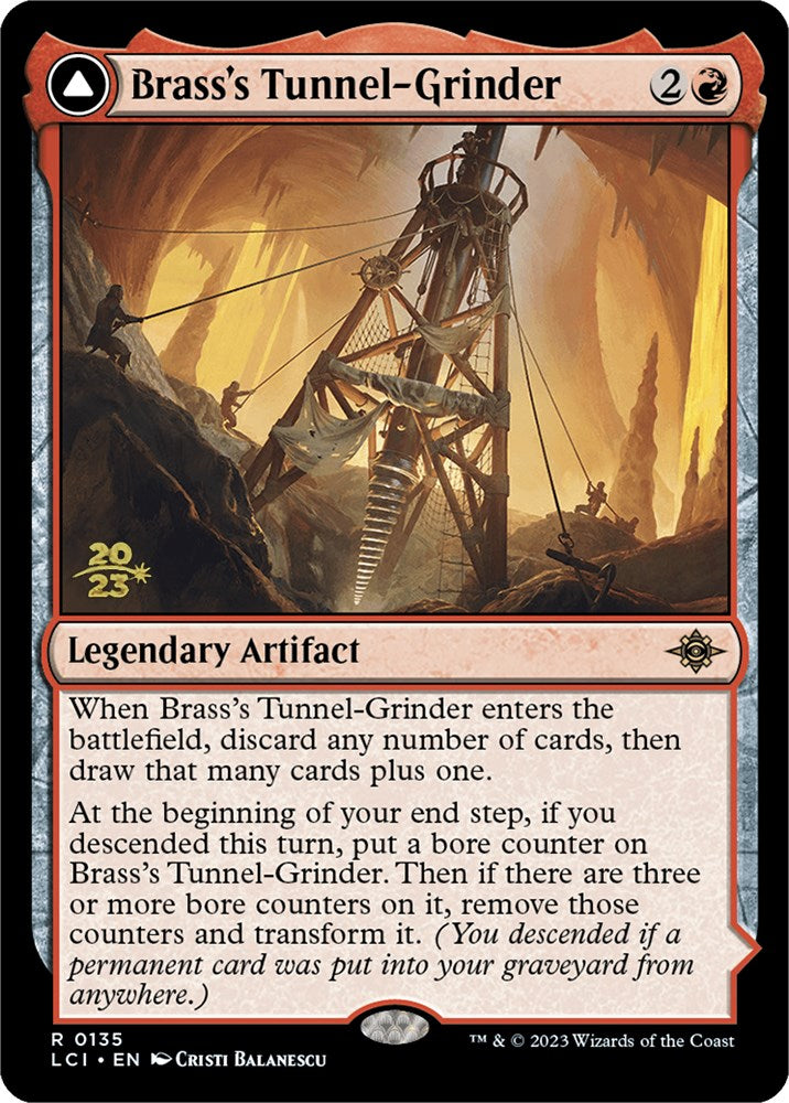 Brass's Tunnel-Grinder // Tecutlan, the Searing Rift [The Lost Caverns of Ixalan Prerelease Cards] MTG Single Magic: The Gathering    | Red Claw Gaming