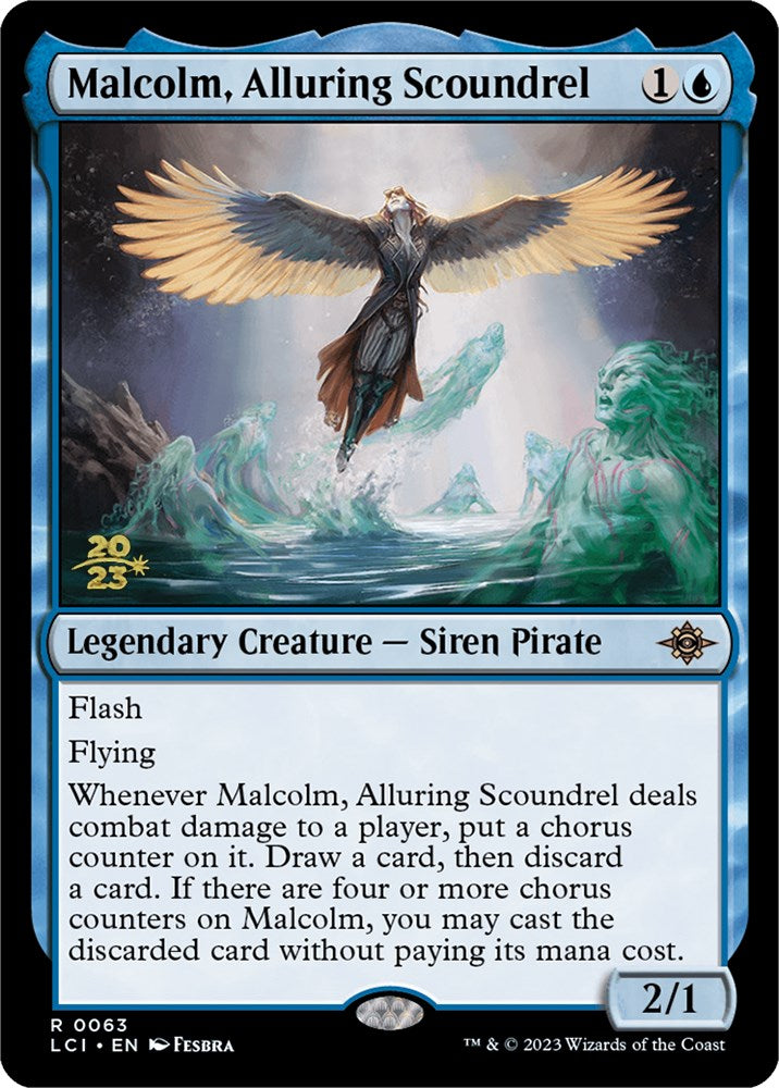 Malcolm, Alluring Scoundrel [The Lost Caverns of Ixalan Prerelease Cards] MTG Single Magic: The Gathering    | Red Claw Gaming